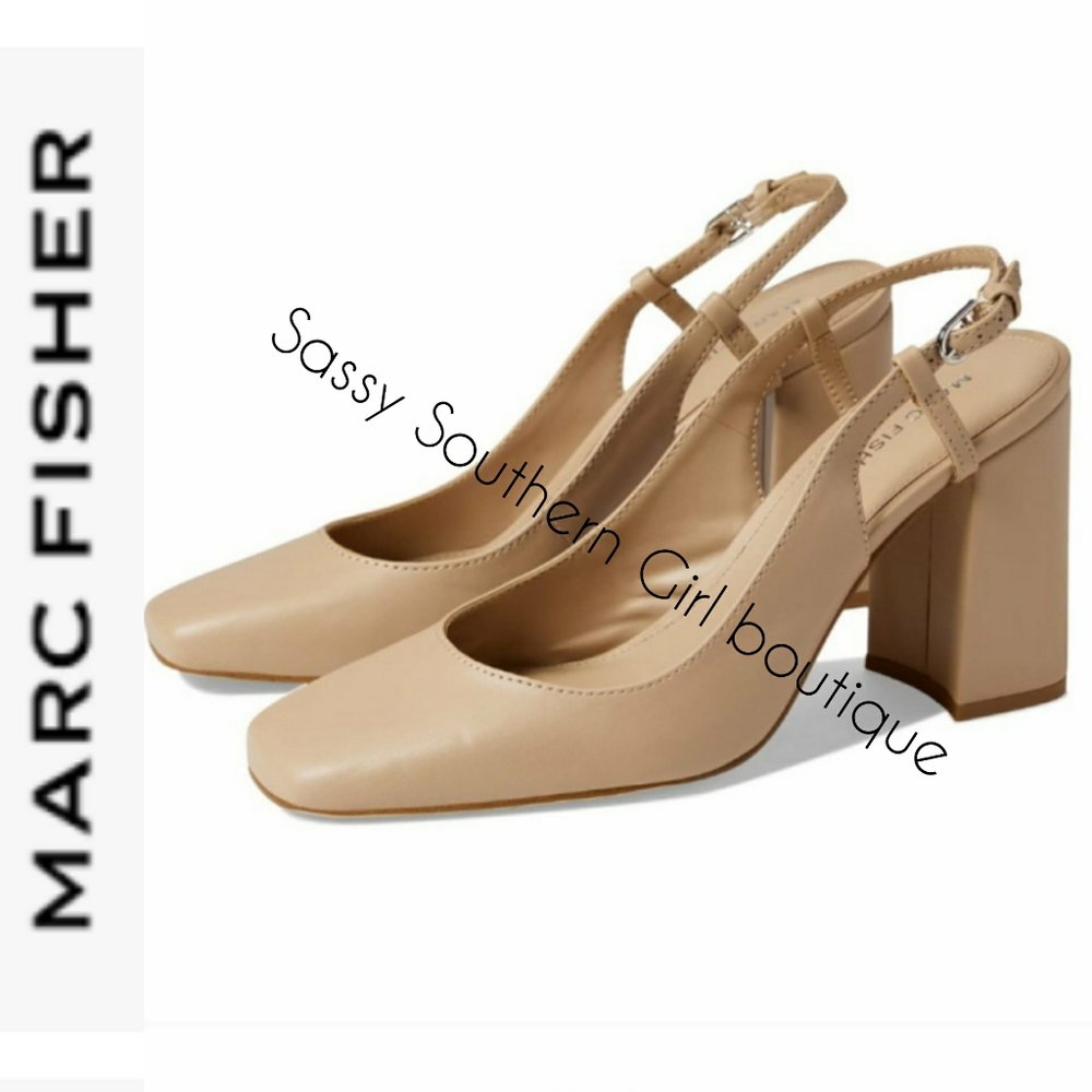 🆕⭐Marc Fisher nude tan slingback pumps